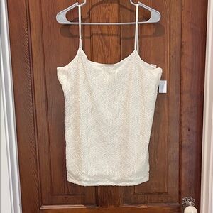 Ann Taylor Factory Cream Lace Camisole